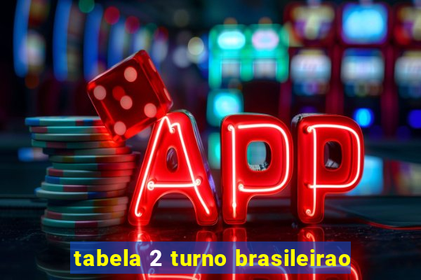 tabela 2 turno brasileirao